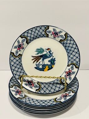 Antique Wood & Sons Yuan Pattern Bread and Butter Plates Set of 7-5”